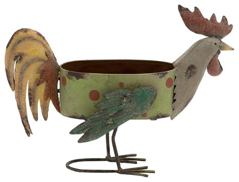 metal outdoor chicken planter